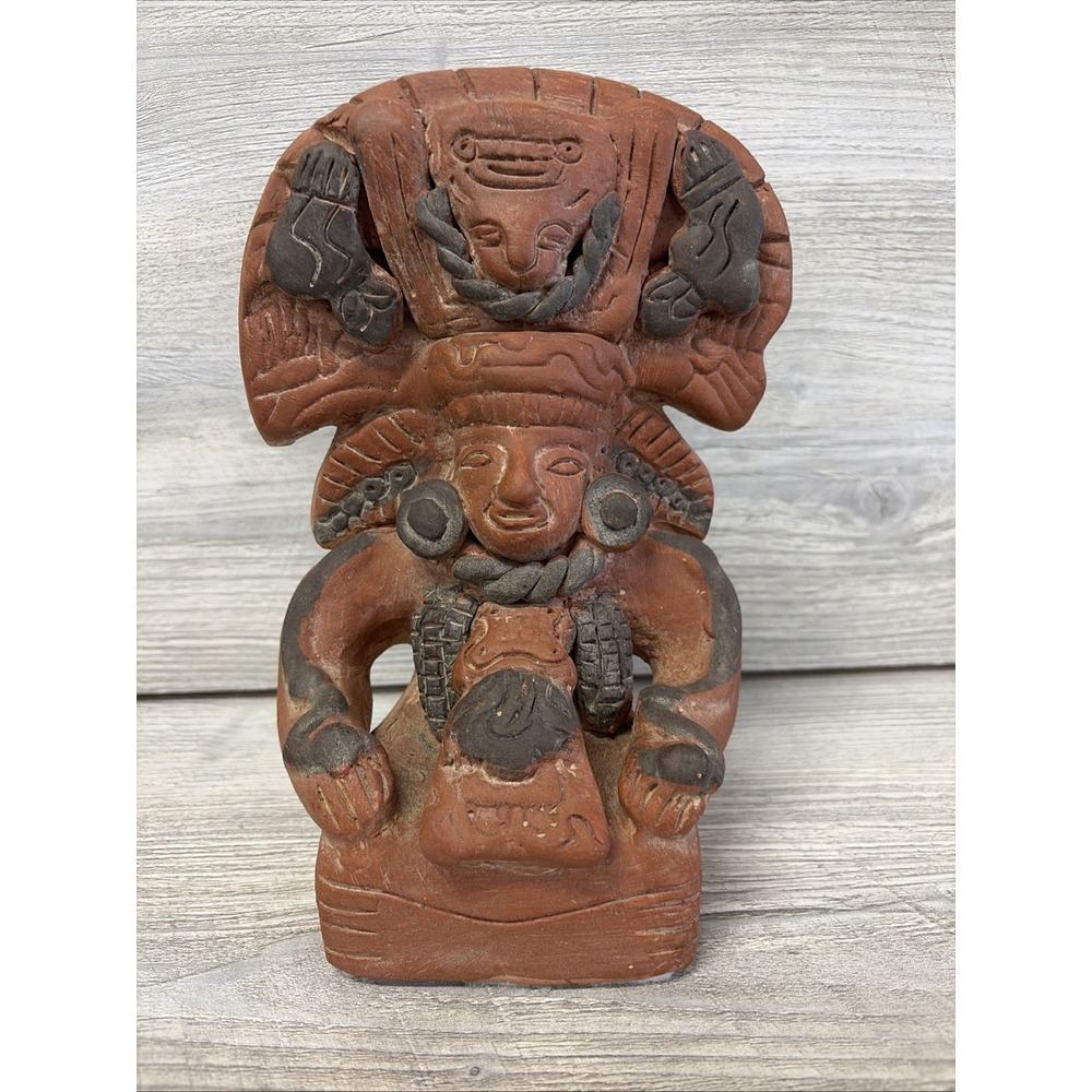 Terra Cotta Mesoamerican Style Folk Art MEXICO Aztec (c5)
